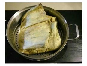 包好放入鍋，大火蒸40分鈡或中火1小時。