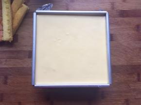 再倒入剩下的芒果慕斯液，放入冰箱冷藏4小时以上