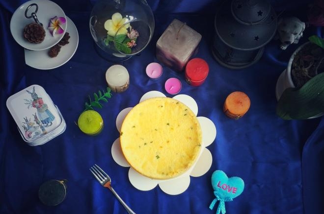 葱香肉松咸戚风蛋糕