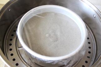 开水上锅、中火蒸38分钟、关火闷5分钟