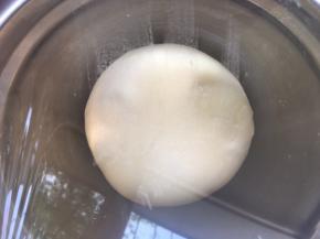 将面团揉光滑，盖保鲜膜室温发酵至两倍大