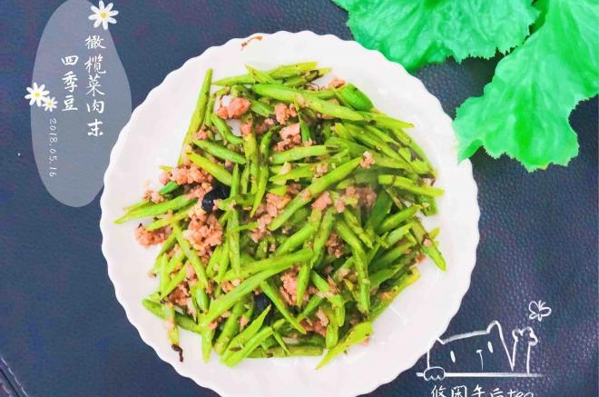 橄榄菜肉末四季豆