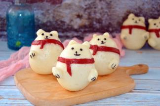 出锅即可食用，自己做的馒头软软的，再加上可爱的造型，很受小朋友的喜爱