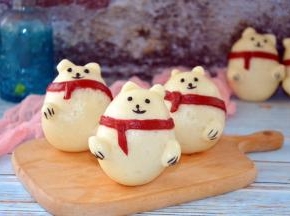 出锅即可食用，自己做的馒头软软的，再加上可爱的造型，很受小朋友的喜爱