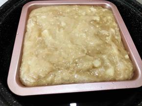 倒入盘里，中大火隔水蒸25到30分钟
我用的八寸方形模具刚好一盘