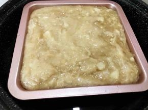 倒入盘里，中大火隔水蒸25到30分钟
我用的八寸方形模具刚好一盘