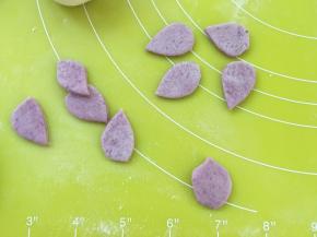 用剪刀裁成树叶的形状