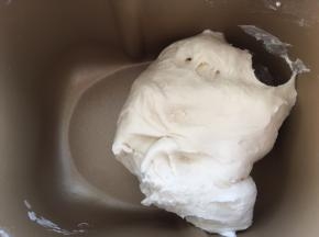 启动揉面程序活成面团，之后盖保鲜膜室温发酵