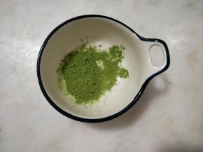 有焙米清香的日本玄米抹茶粉。