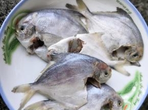 鲳鱼去除内脏清洗干净，用厨房纸擦干水分