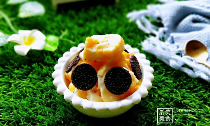 芒果奥利奥炒酸奶#炒冰机版#