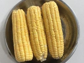 准备三根甜玉米。