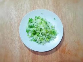 葱切碎