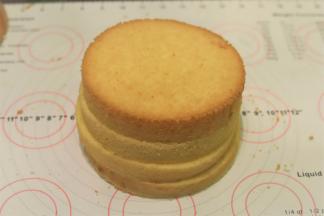 将蛋糕胚平均分成4份