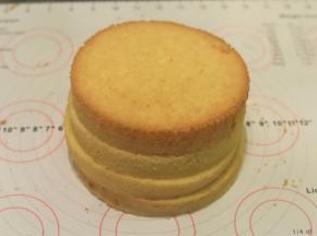 将蛋糕胚平均分成4份