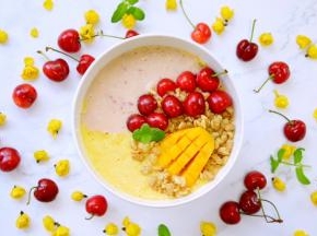 美味的双色奶昔就做好啦