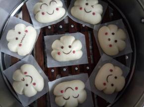 全部做好后放入蒸屉，将适量温水倒入蒸锅中，放上蒸屉盖盖子，发酵30分钟