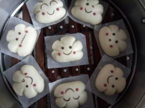 全部做好后放入蒸屉，将适量温水倒入蒸锅中，放上蒸屉盖盖子，发酵30分钟