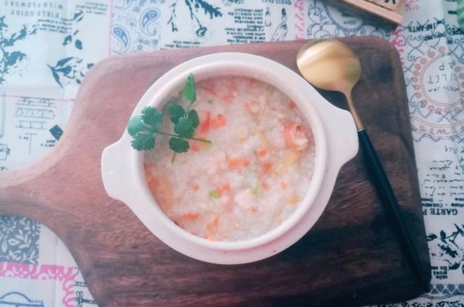 胡萝卜鲜虾粥