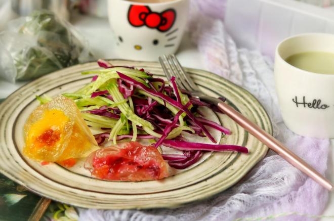 燕窝冰心粽蔬菜沙拉