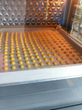 放入预热好的海氏C40小粉烤箱中，70度25分钟即可。