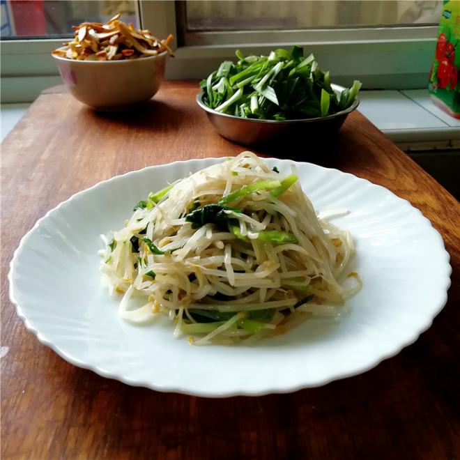 韭菜香干炒豆芽