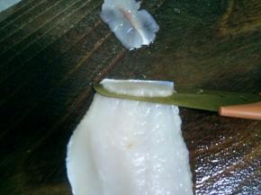 用刀子一片一片的片成薄片