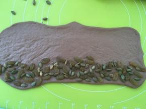 之后再撒上适量的南瓜子仁