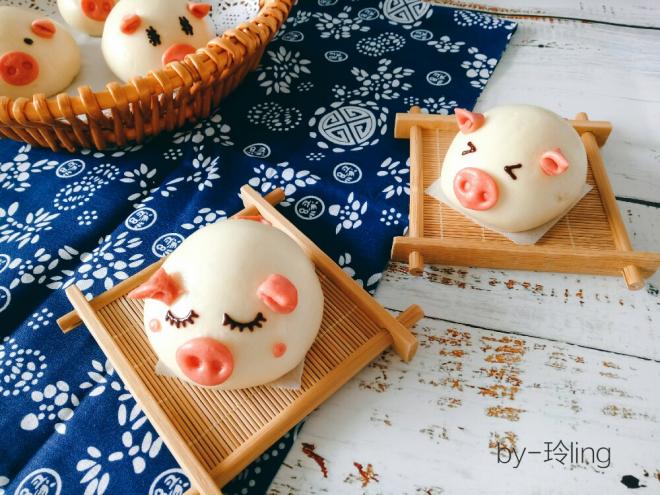 小猪豆沙包