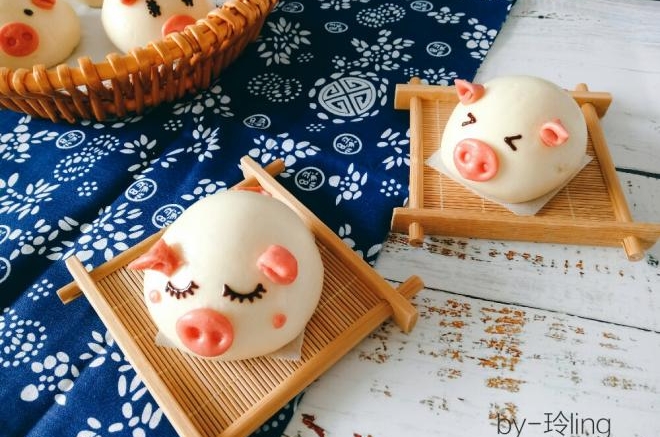 小猪豆沙包