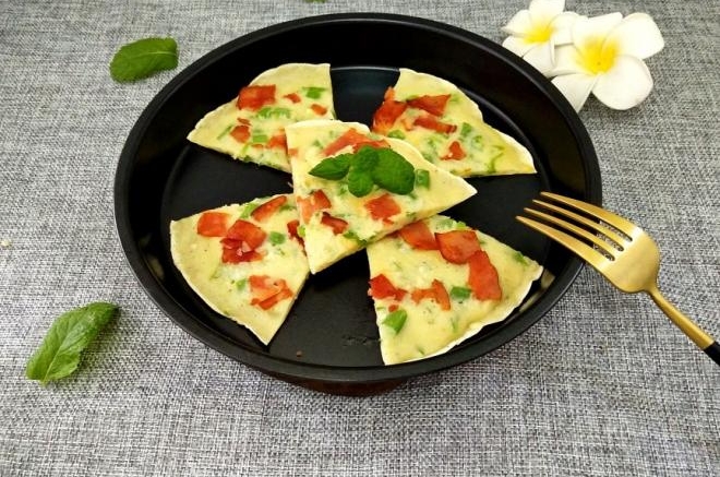 培根青椒鸡蛋软饼