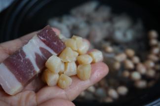 加瑶柱和火腿片