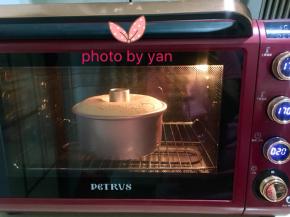 放入预热好的烤箱，170度，上下火，烤45分钟。倒扣晾凉后脱模。