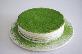 最后表面撒上抹茶粉