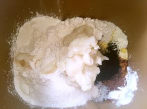 加入凉透的烫面跟水，启动揉面程序，揉成面团，每个牌子的面粉吸水性不同，地区湿度不同，水的使用量也不同，建议保留20克水，揉面的过程中看面团状态适当添加