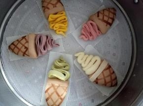 做了5种颜色的，马卡龙色，看着也很有食欲