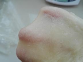 揉好的面团拉开是溥而有韧性的
　　　