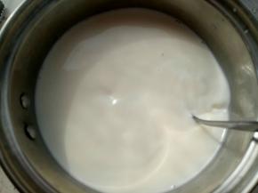 这个时候加入菌粉(牛奶的温度不要超过42度)