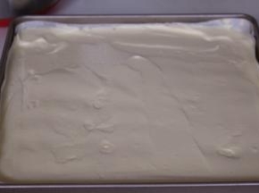 倒入烤盘，震出气泡