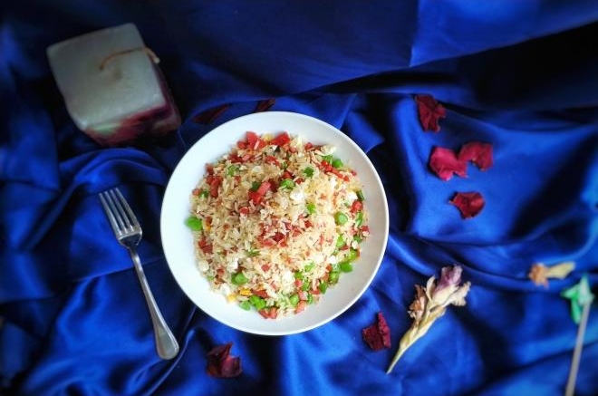 咸蛋牛肉粒炒饭