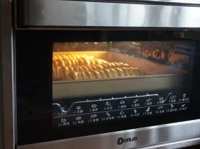 发酵完，在面包坯上涂一层蛋液，放入预热好170度的烤箱烘烤12分钟左右（烤箱温度依个人烤箱脾气而定）