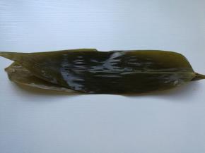 两片粽叶叠在一起。