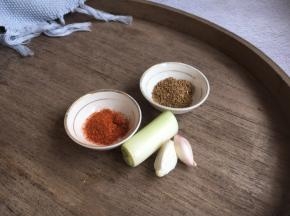 辅助食材：孜然、辣椒粉、葱、蒜。