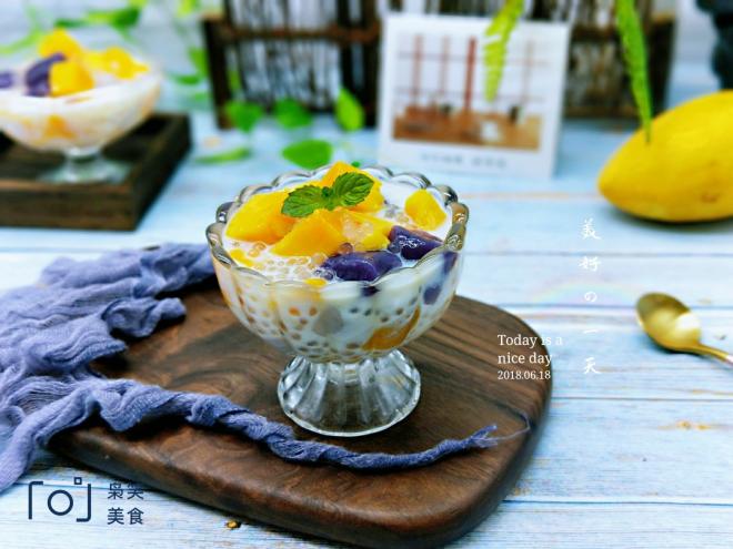 椰汁西米芒果芋圆捞