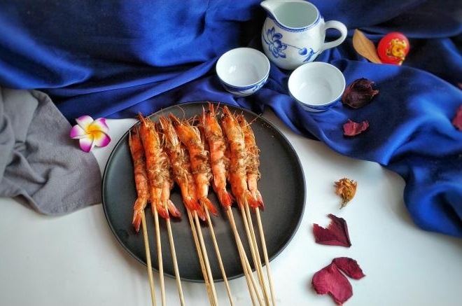 蒜香椒盐烤虾