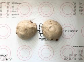 8、分成两等份，松弛一下。