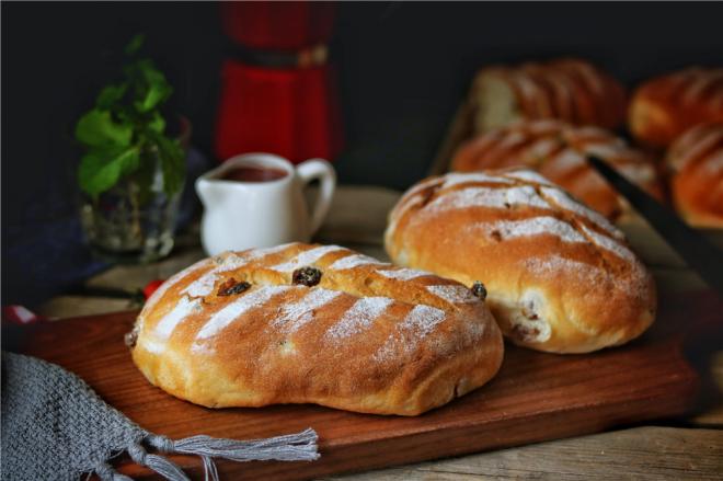 中种法葡萄干软欧