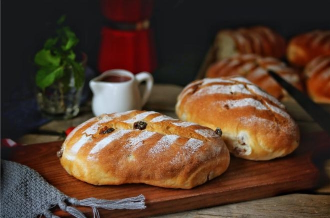 中种法葡萄干软欧