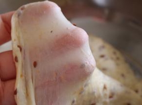 揉好的面团可以拉出薄膜即可