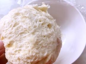 发酵好的面团，内部呈蜂窝网状